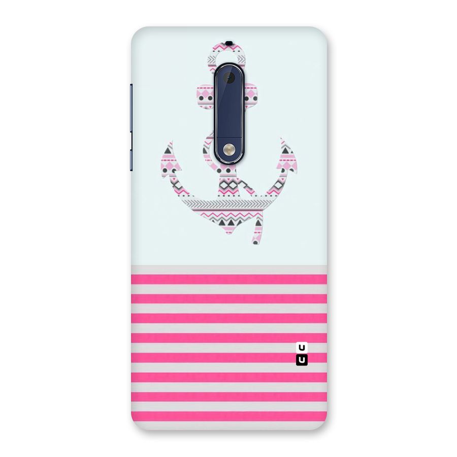 Anchor Design Stripes Back Case for Nokia 5