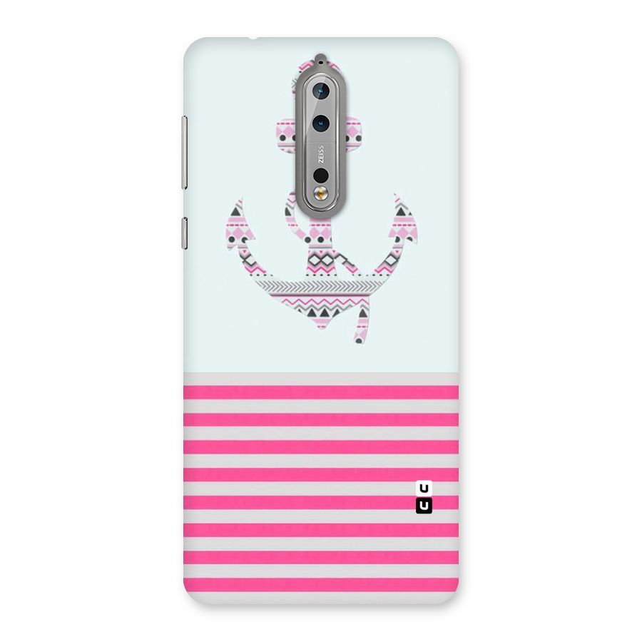 Anchor Design Stripes Back Case for Nokia 8