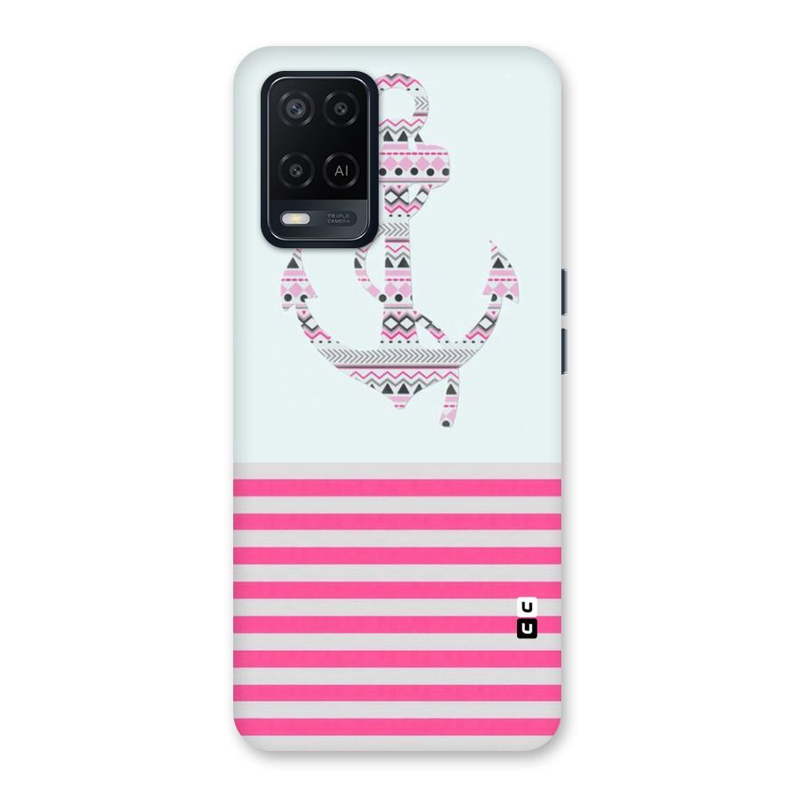 Anchor Design Stripes Back Case for Oppo A54