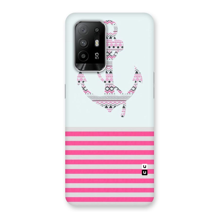 Anchor Design Stripes Back Case for Oppo F19 Pro Plus 5G