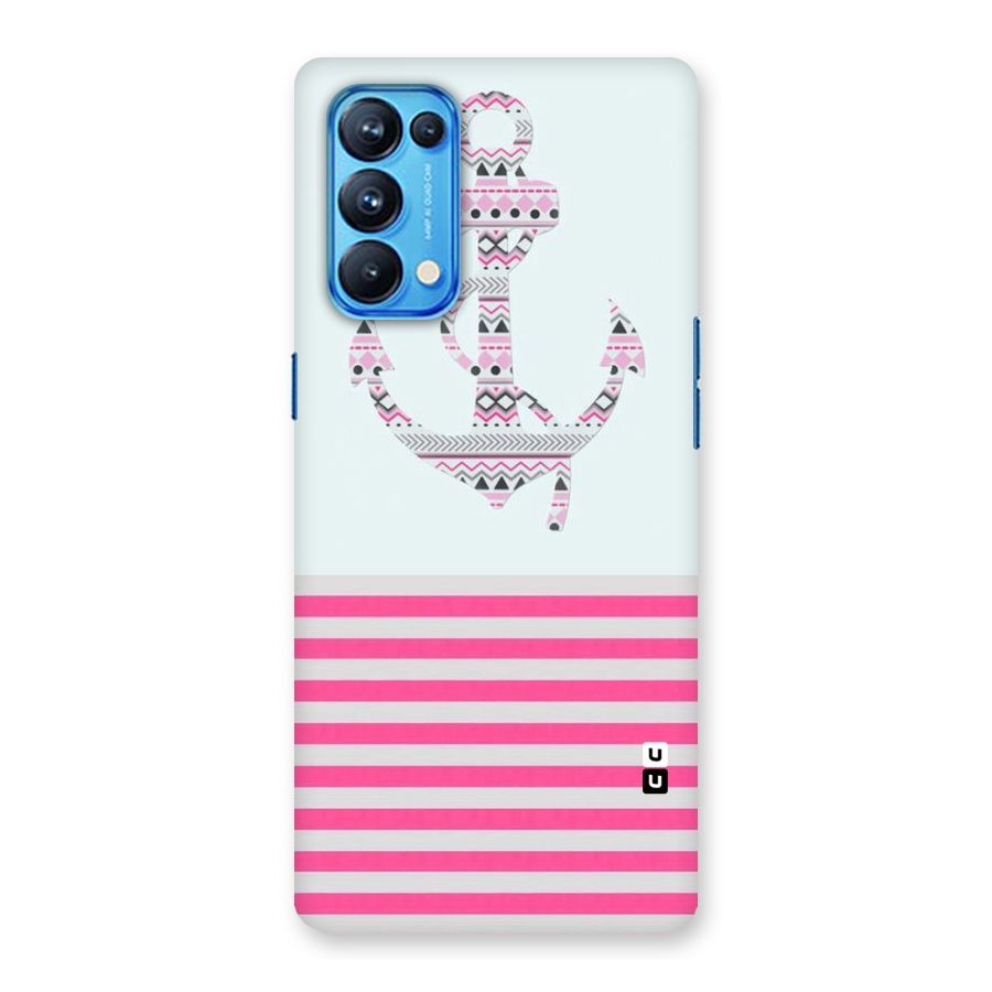 Anchor Design Stripes Back Case for Oppo Reno5 Pro 5G