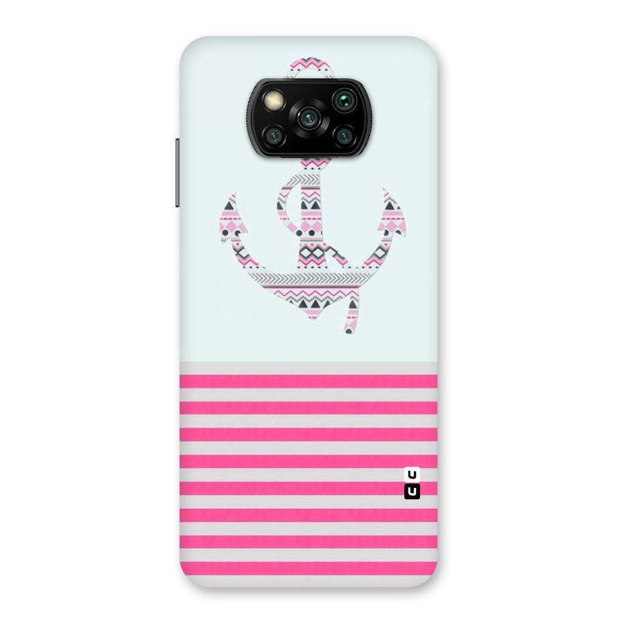 Anchor Design Stripes Back Case for Poco X3