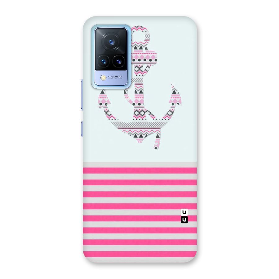 Anchor Design Stripes Back Case for Vivo V21 5G
