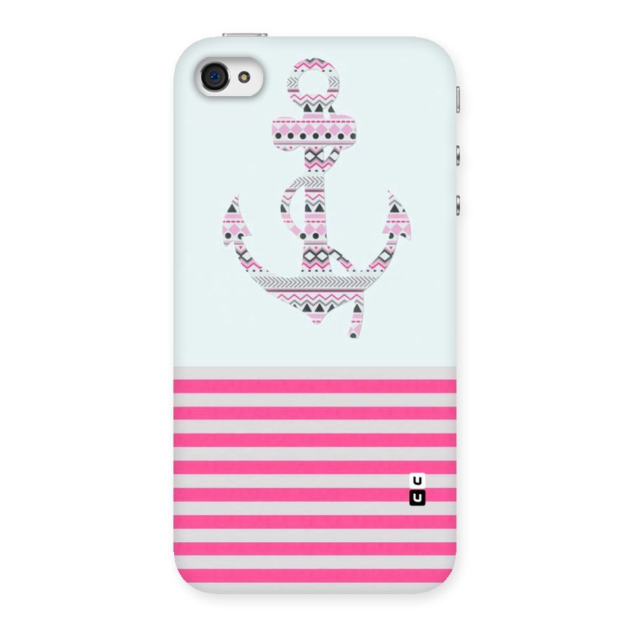 Anchor Design Stripes Back Case for iPhone 4 4s