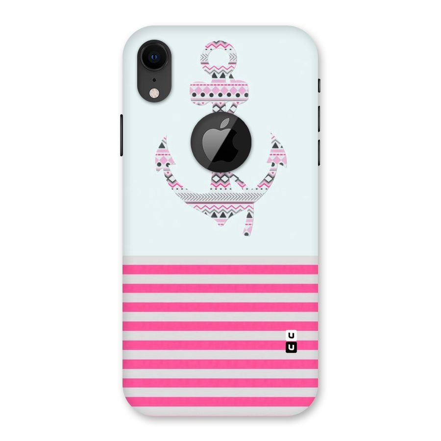 Anchor Design Stripes Back Case for iPhone XR Logo Cut
