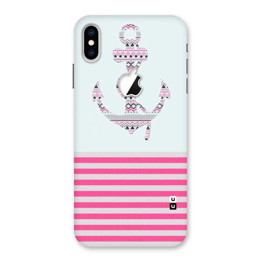 Anchor Design Stripes Back Case for iPhone XS Max Apple Cut