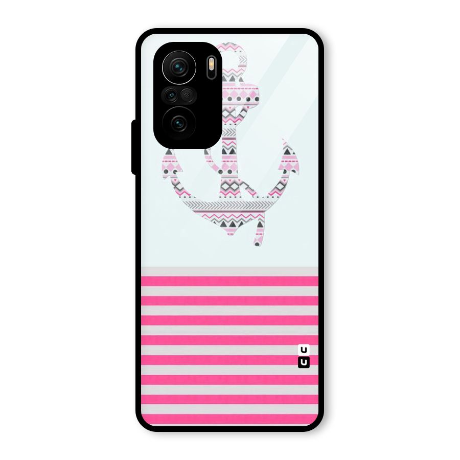 Anchor Design Stripes Glass Back Case for Mi 11x