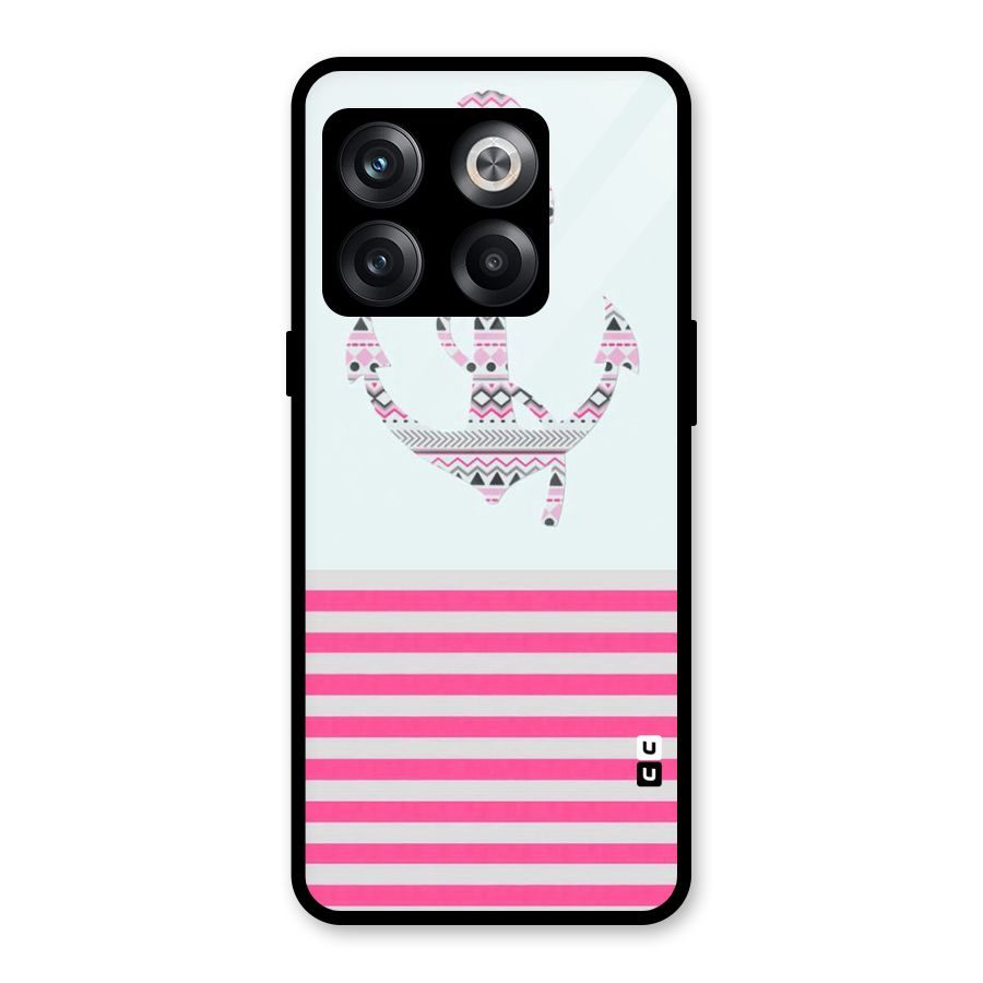 Anchor Design Stripes Glass Back Case for OnePlus 10T