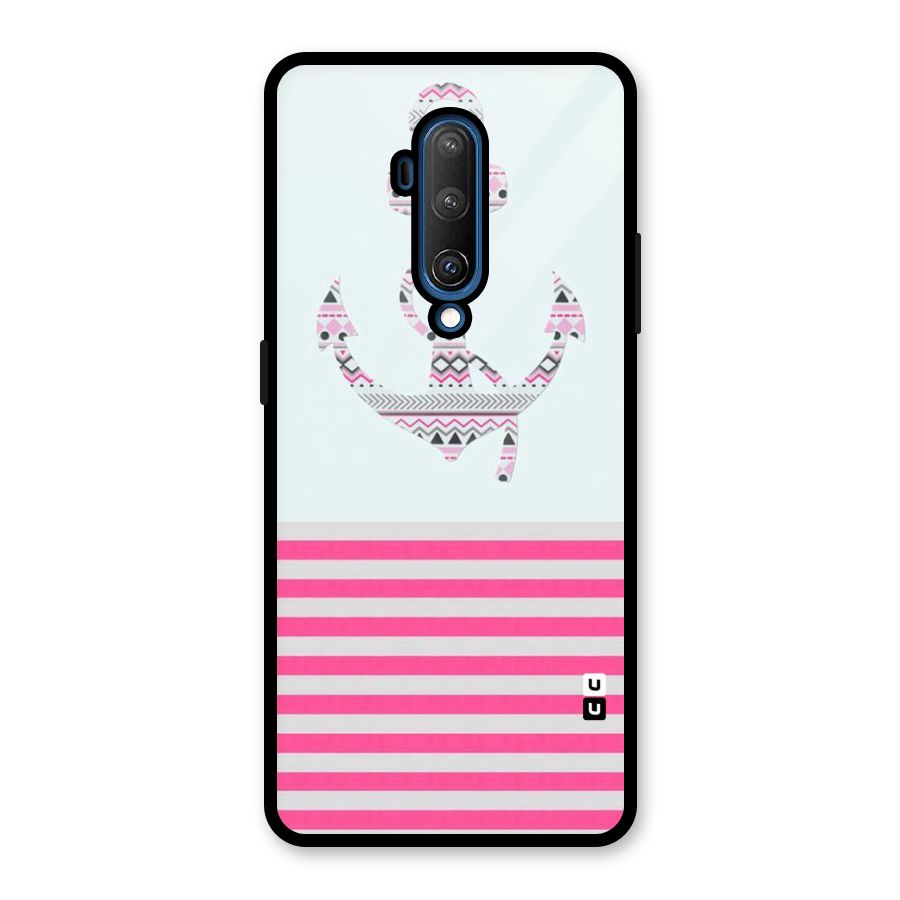 Anchor Design Stripes Glass Back Case for OnePlus 7T Pro