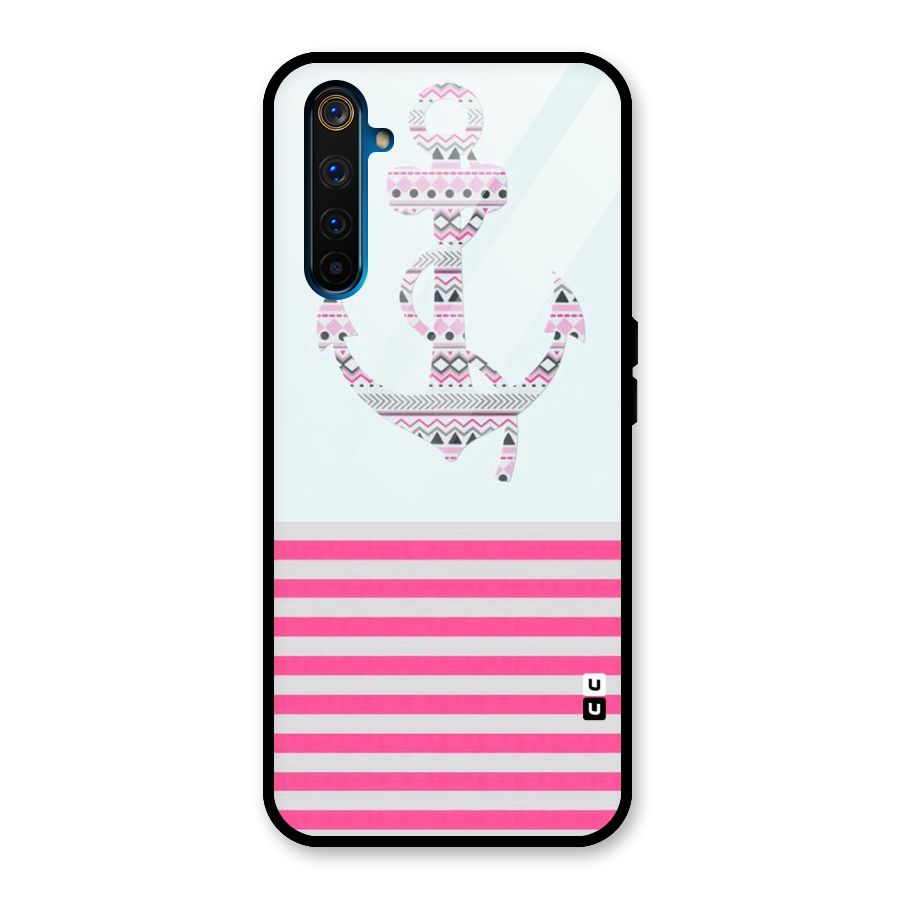 Anchor Design Stripes Glass Back Case for Realme 6 Pro