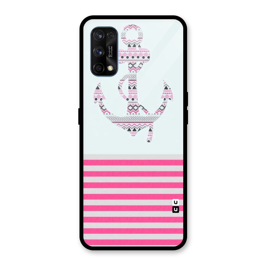 Anchor Design Stripes Glass Back Case for Realme 7 Pro