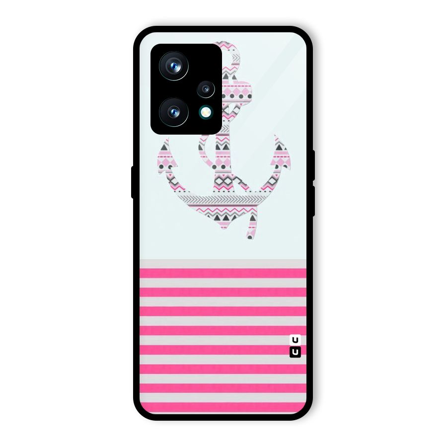 Anchor Design Stripes Glass Back Case for Realme 9 Pro Plus 5G