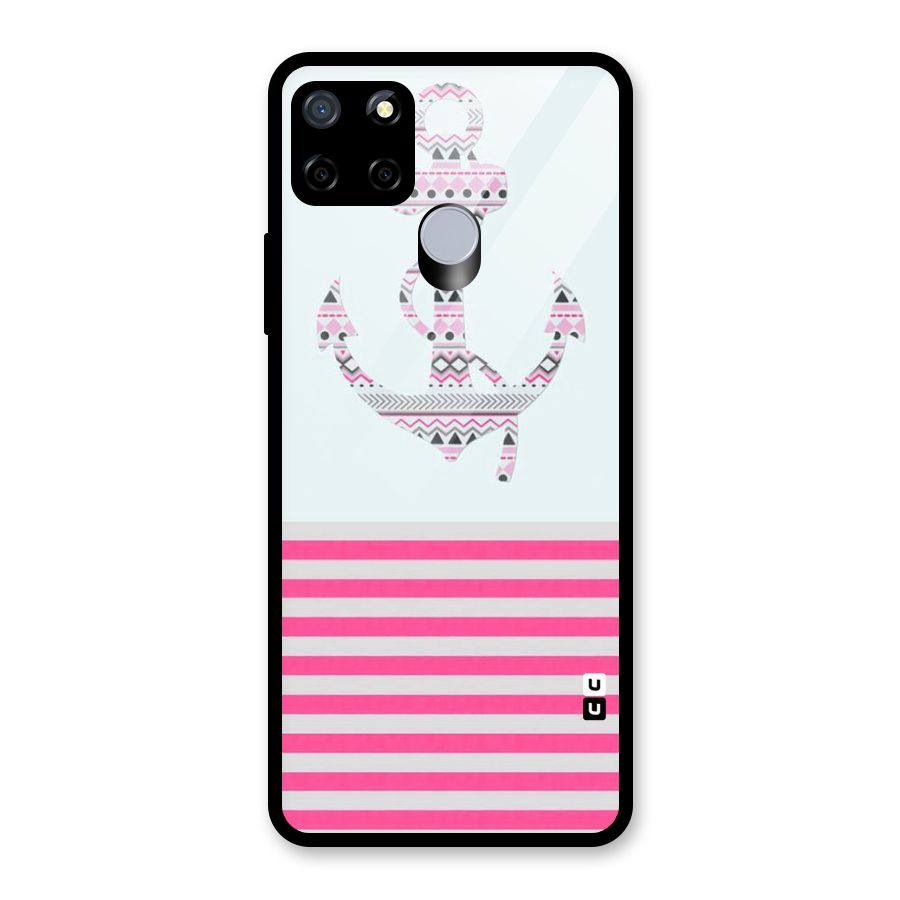 Anchor Design Stripes Glass Back Case for Realme C15