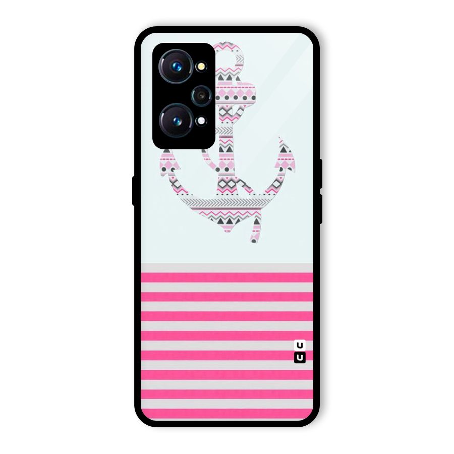 Anchor Design Stripes Glass Back Case for Realme GT 2