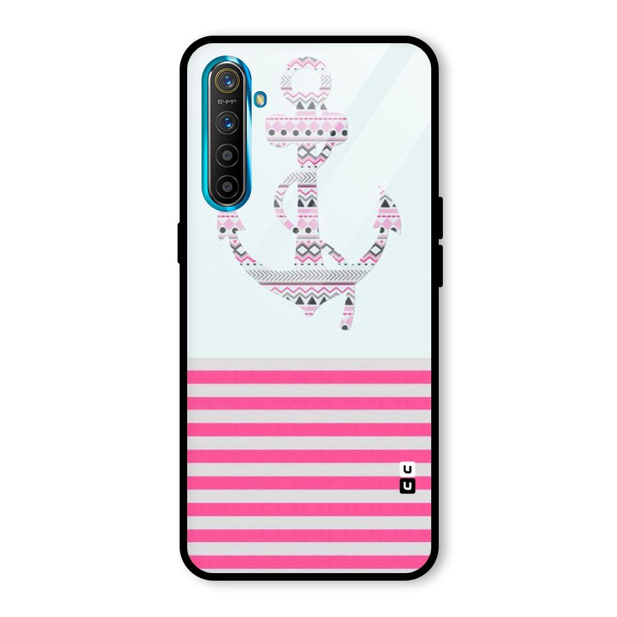 Anchor Design Stripes Glass Back Case for Realme XT
