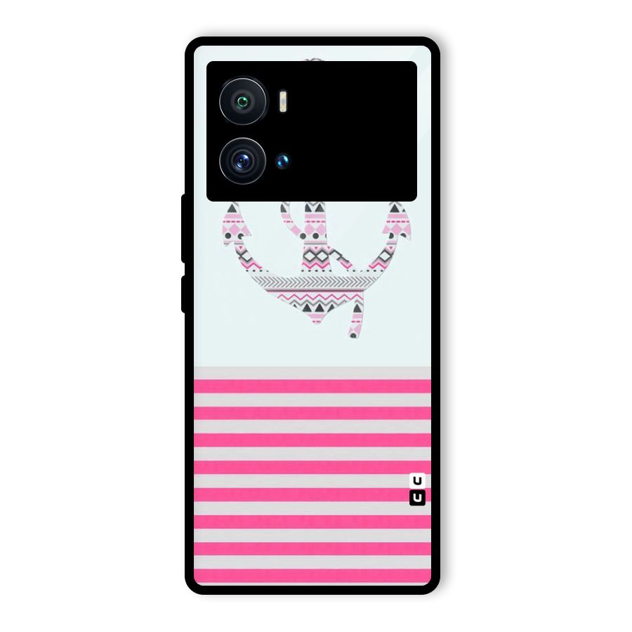 Anchor Design Stripes Glass Back Case for Vivo iQOO 9 Pro
