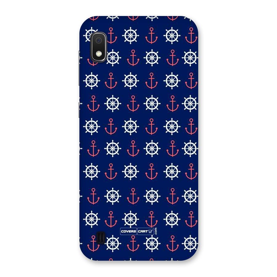 Anchor Pattern Blue Back Case for Galaxy A10
