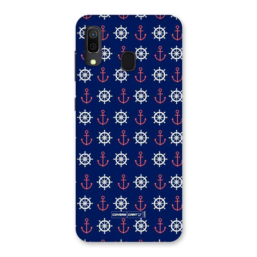 Anchor Pattern Blue Back Case for Galaxy A30