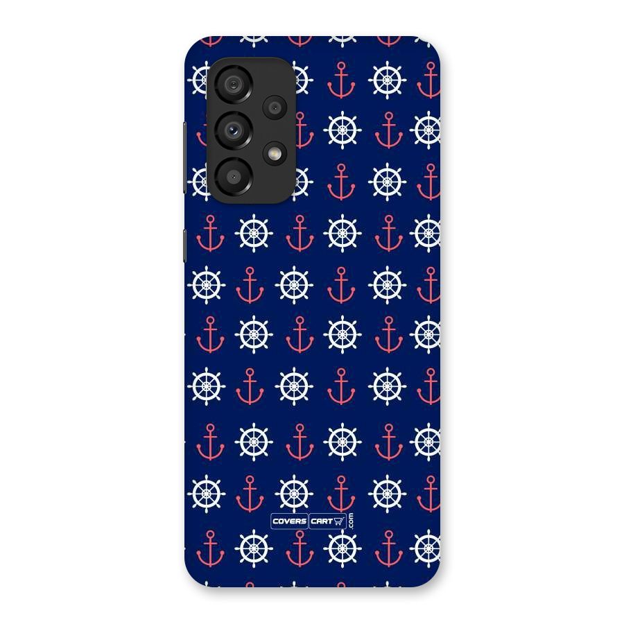 Anchor Pattern Blue Back Case for Galaxy A33 5G