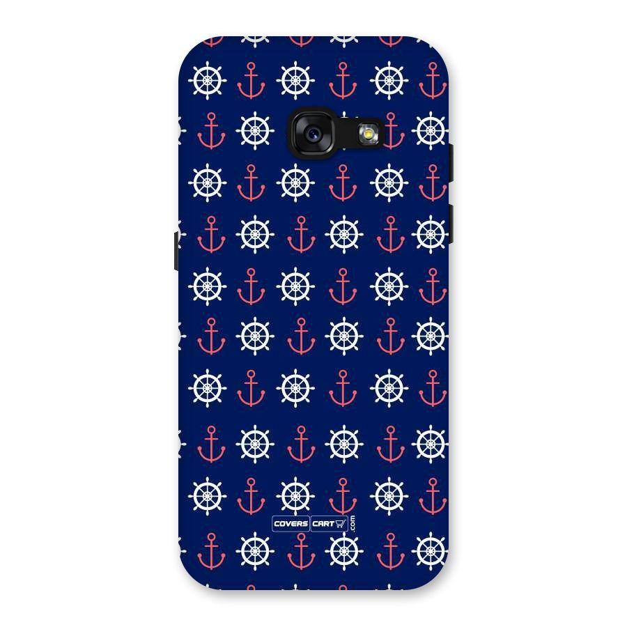 Anchor Pattern Blue Back Case for Galaxy A3 (2017)
