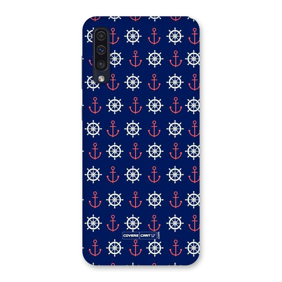 Anchor Pattern Blue Back Case for Galaxy A50s