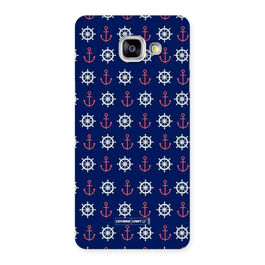 Anchor Pattern Blue Back Case for Galaxy A5 2016