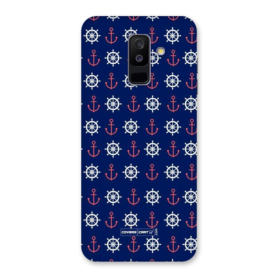 Anchor Pattern Blue Back Case for Galaxy A6 Plus