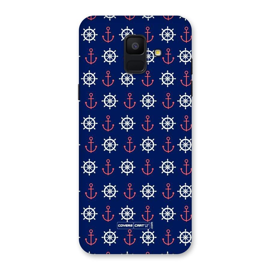 Anchor Pattern Blue Back Case for Galaxy A6 (2018)