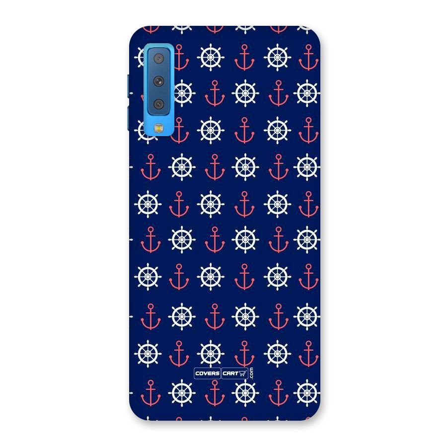 Anchor Pattern Blue Back Case for Galaxy A7 (2018)