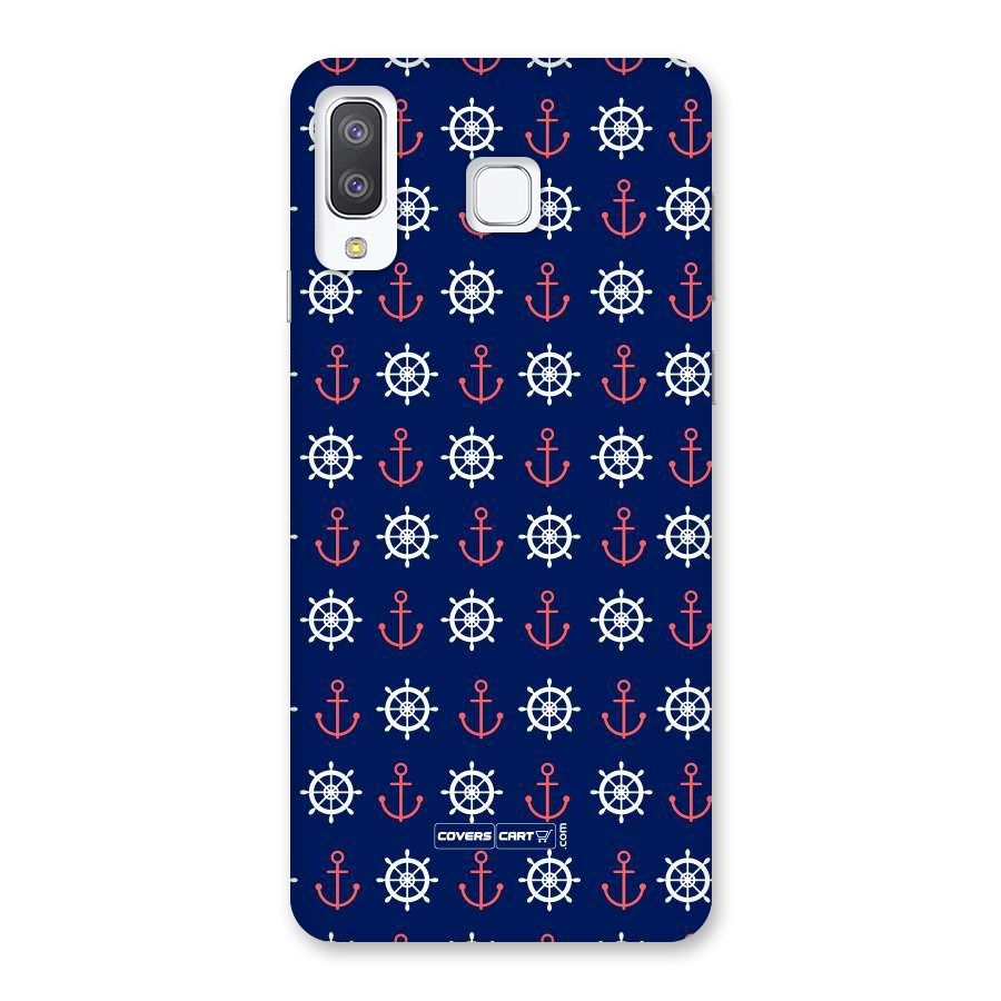 Anchor Pattern Blue Back Case for Galaxy A8 Star