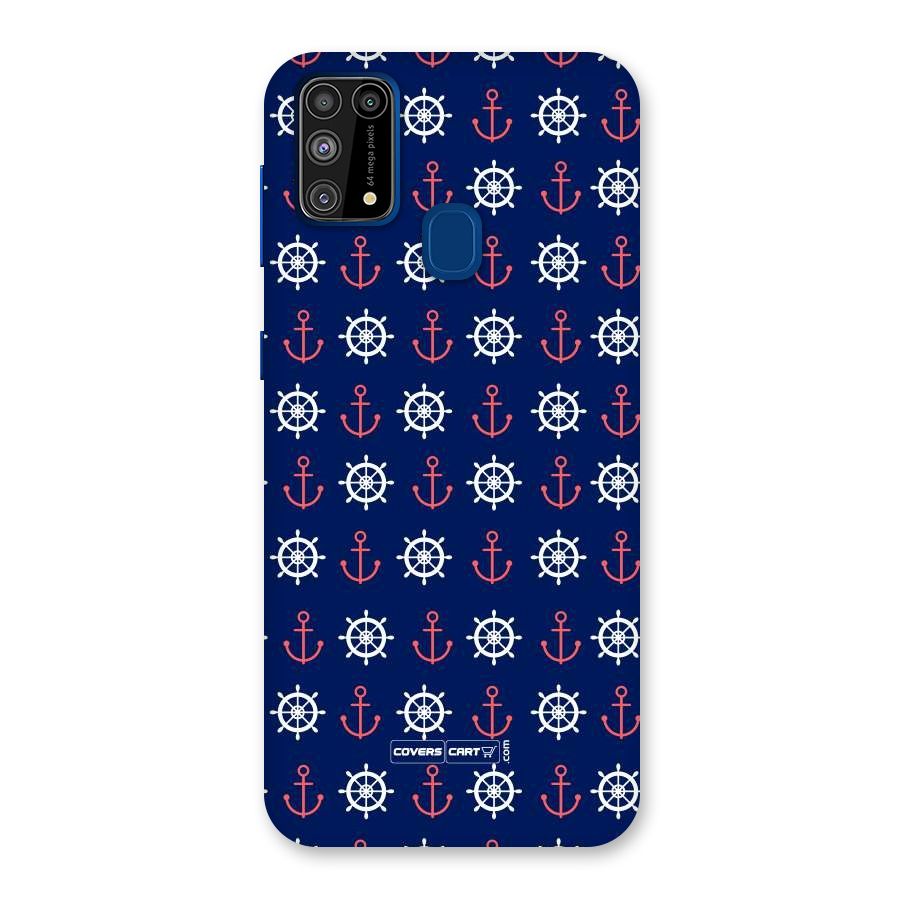 Anchor Pattern Blue Back Case for Galaxy F41
