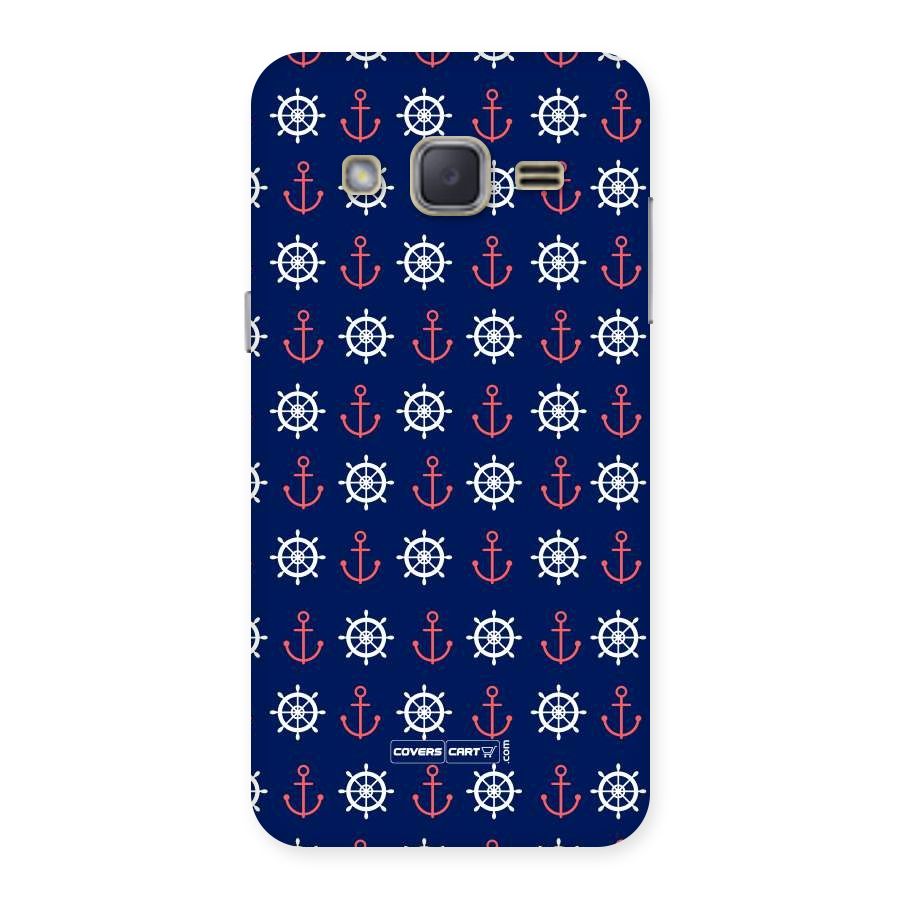 Anchor Pattern Blue Back Case for Galaxy J2