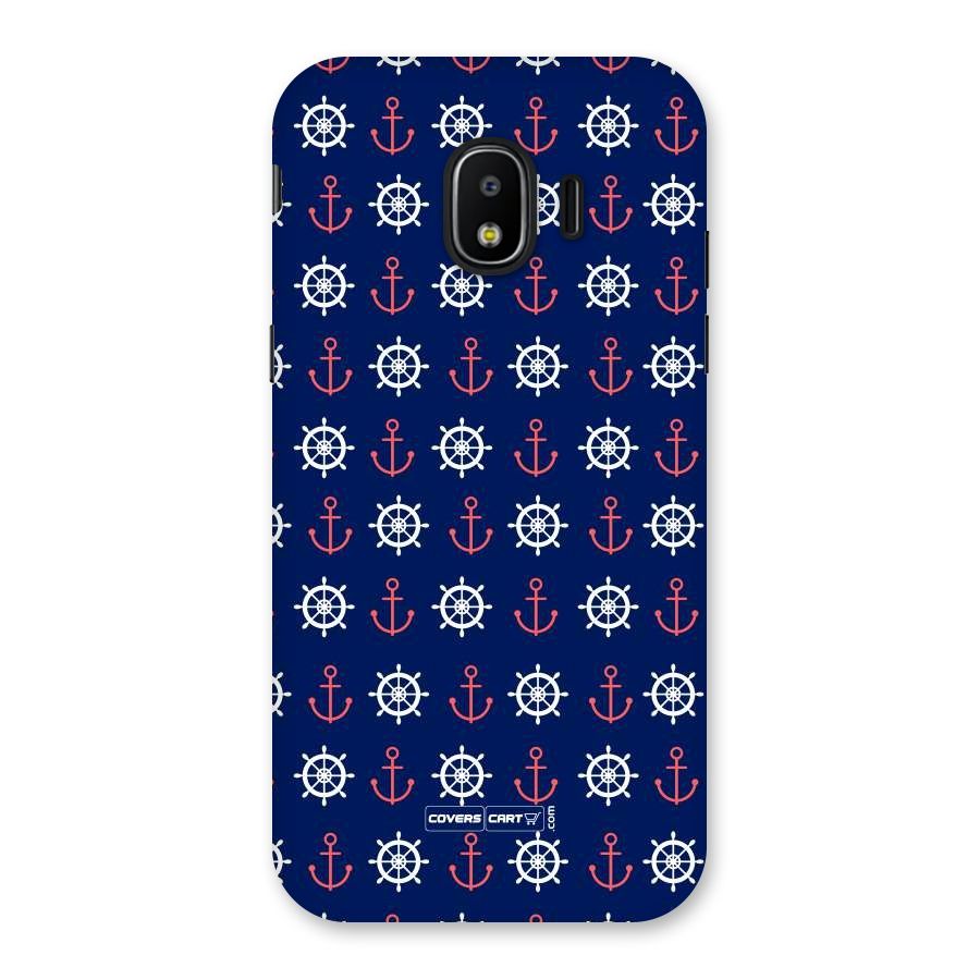Anchor Pattern Blue Back Case for Galaxy J2 Pro 2018