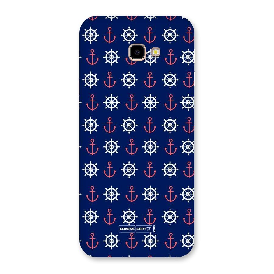 Anchor Pattern Blue Back Case for Galaxy J4 Plus