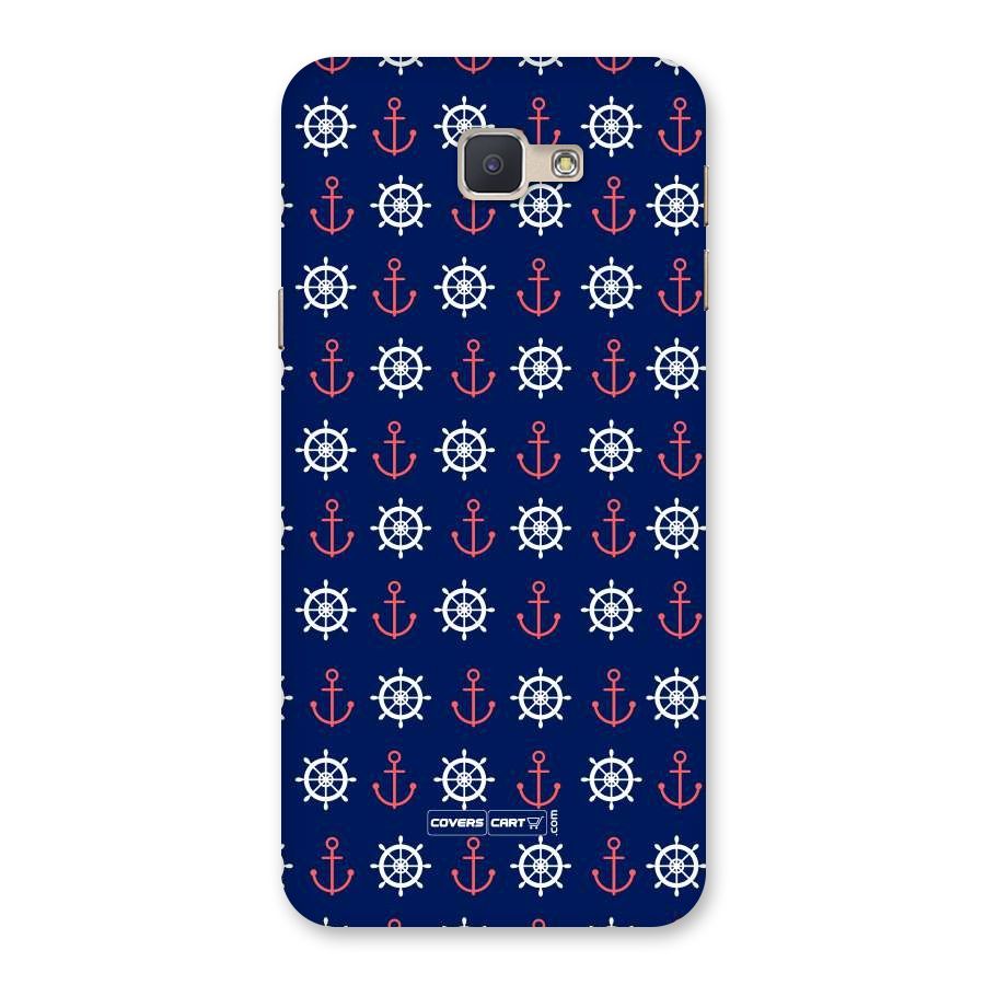 Anchor Pattern Blue Back Case for Galaxy J5 Prime