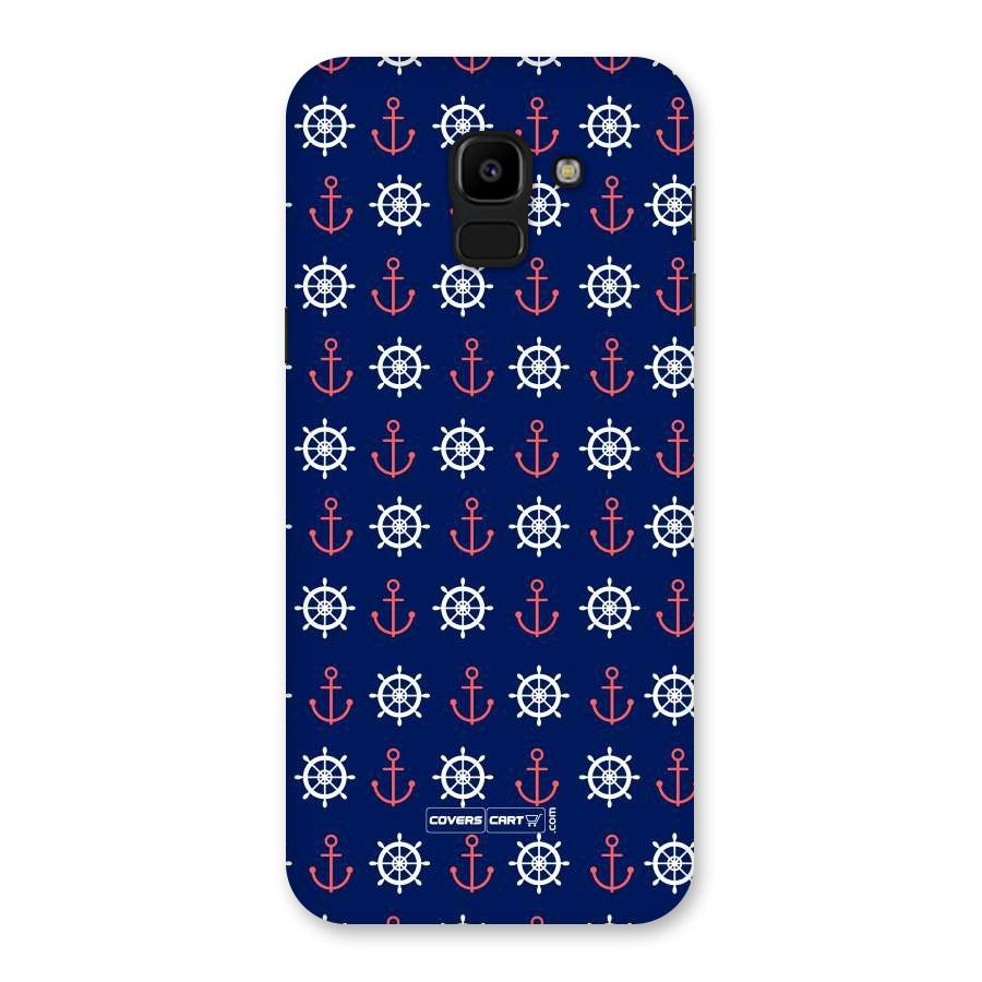 Anchor Pattern Blue Back Case for Galaxy J6