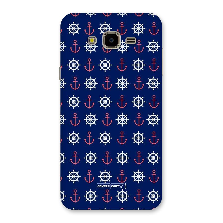 Anchor Pattern Blue Back Case for Galaxy J7 Nxt