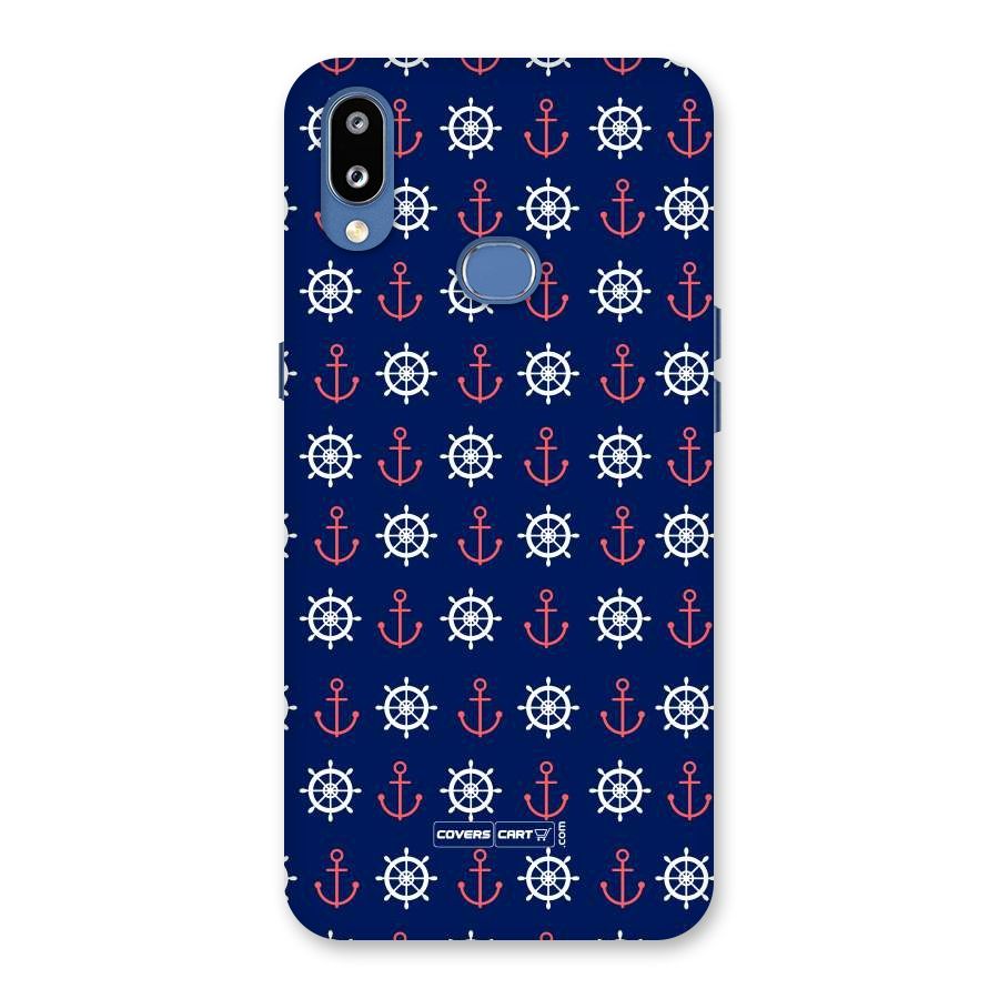 Anchor Pattern Blue Back Case for Galaxy M01s