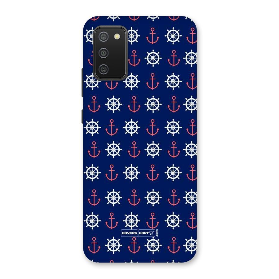 Anchor Pattern Blue Back Case for Galaxy M02s