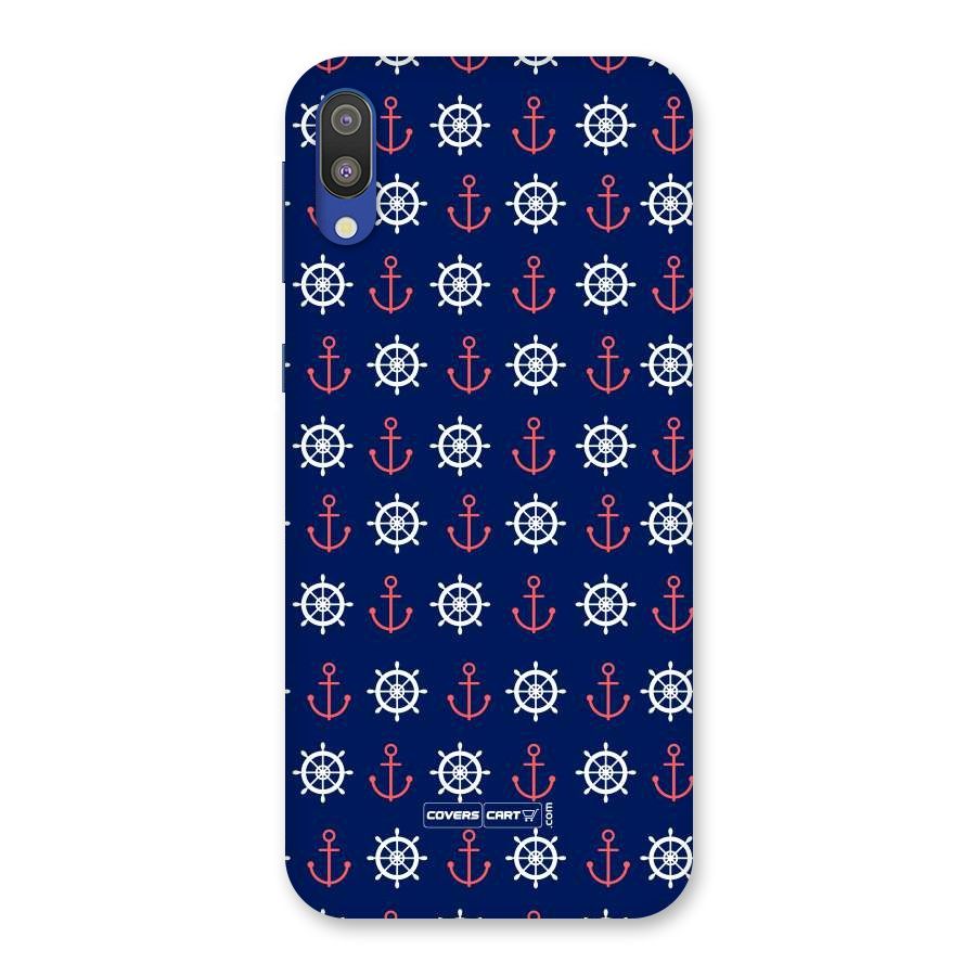 Anchor Pattern Blue Back Case for Galaxy M10
