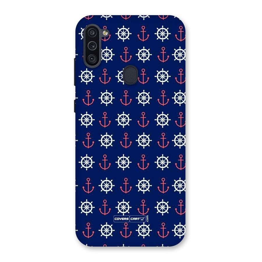 Anchor Pattern Blue Back Case for Galaxy M11