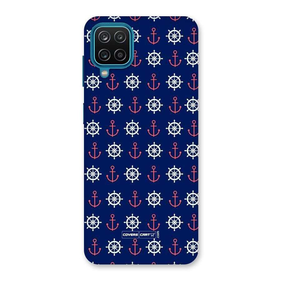 Anchor Pattern Blue Back Case for Galaxy M12