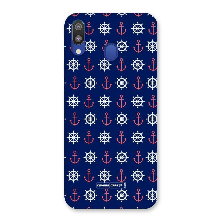 Anchor Pattern Blue Back Case for Galaxy M20