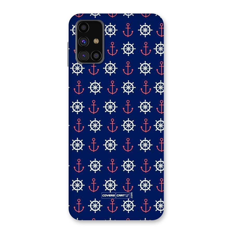 Anchor Pattern Blue Back Case for Galaxy M31s