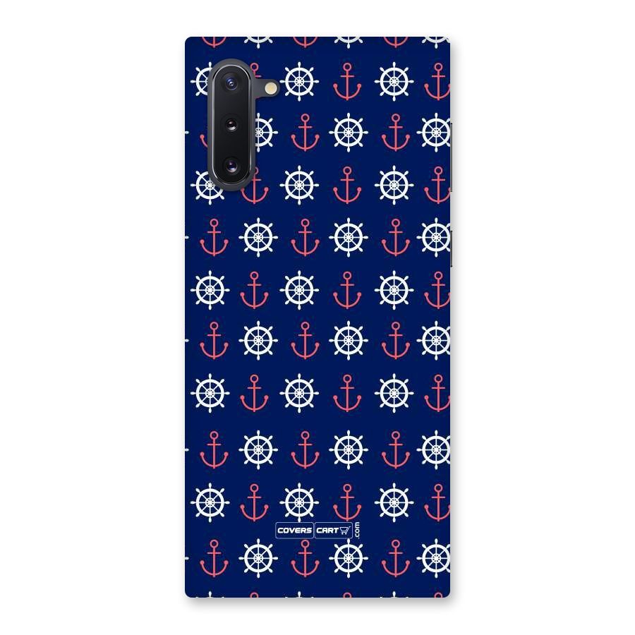 Anchor Pattern Blue Back Case for Galaxy Note 10