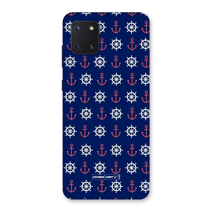 Anchor Pattern Blue Back Case for Galaxy Note 10 Lite