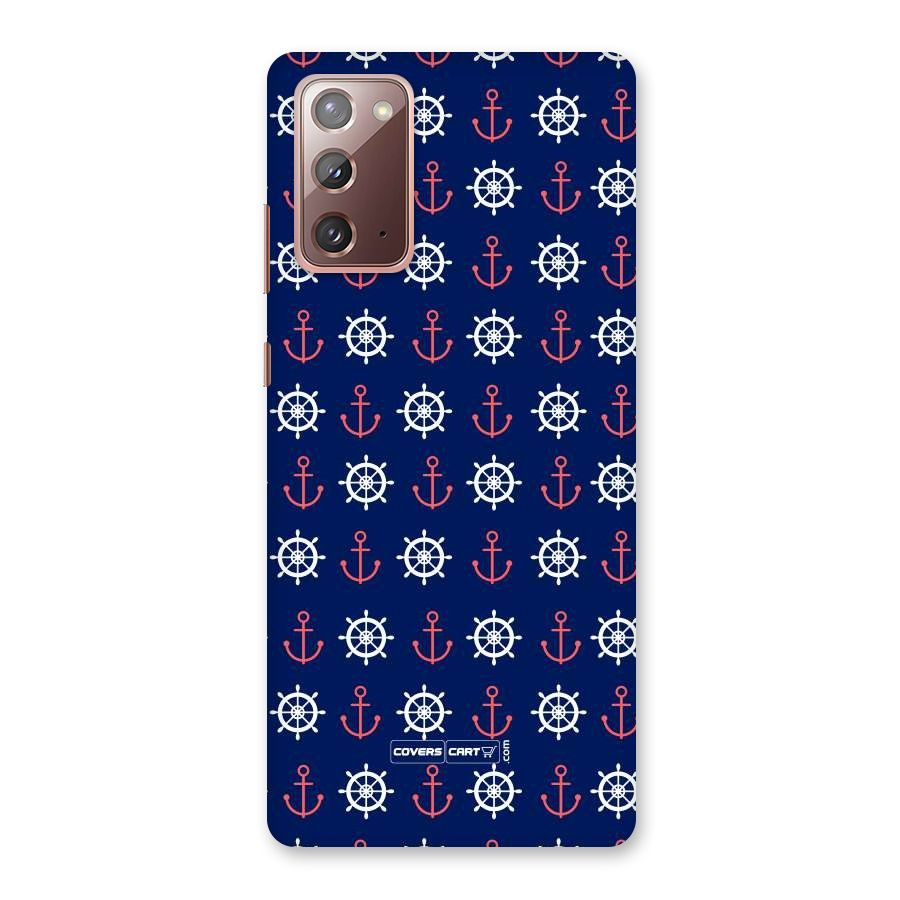 Anchor Pattern Blue Back Case for Galaxy Note 20