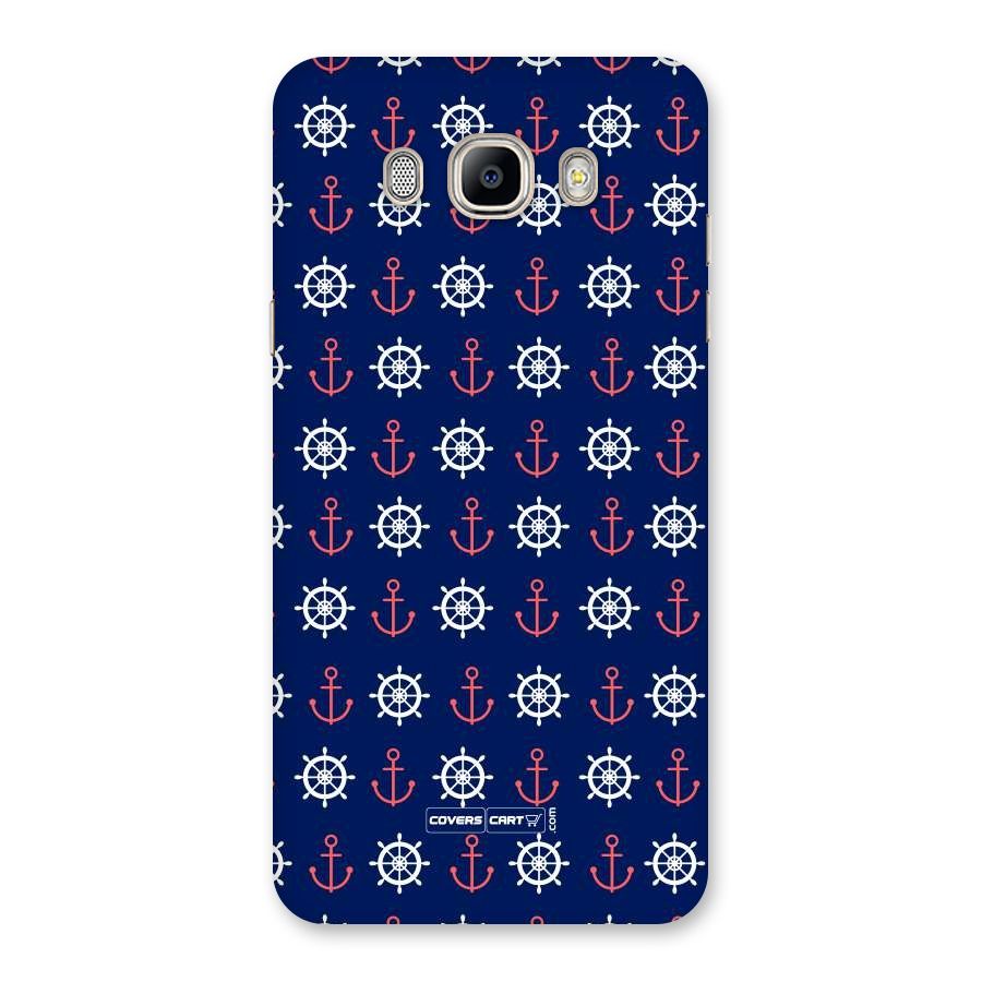 Anchor Pattern Blue Back Case for Galaxy On8