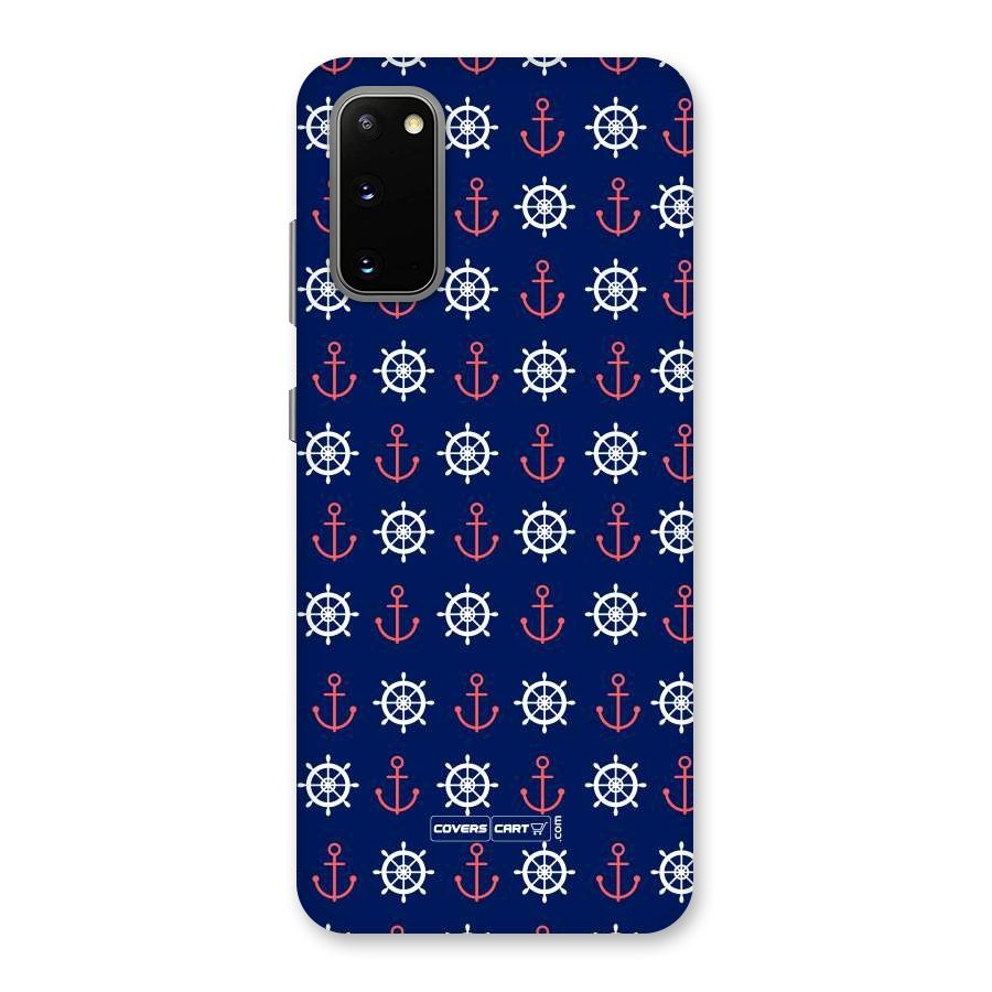 Anchor Pattern Blue Back Case for Galaxy S20