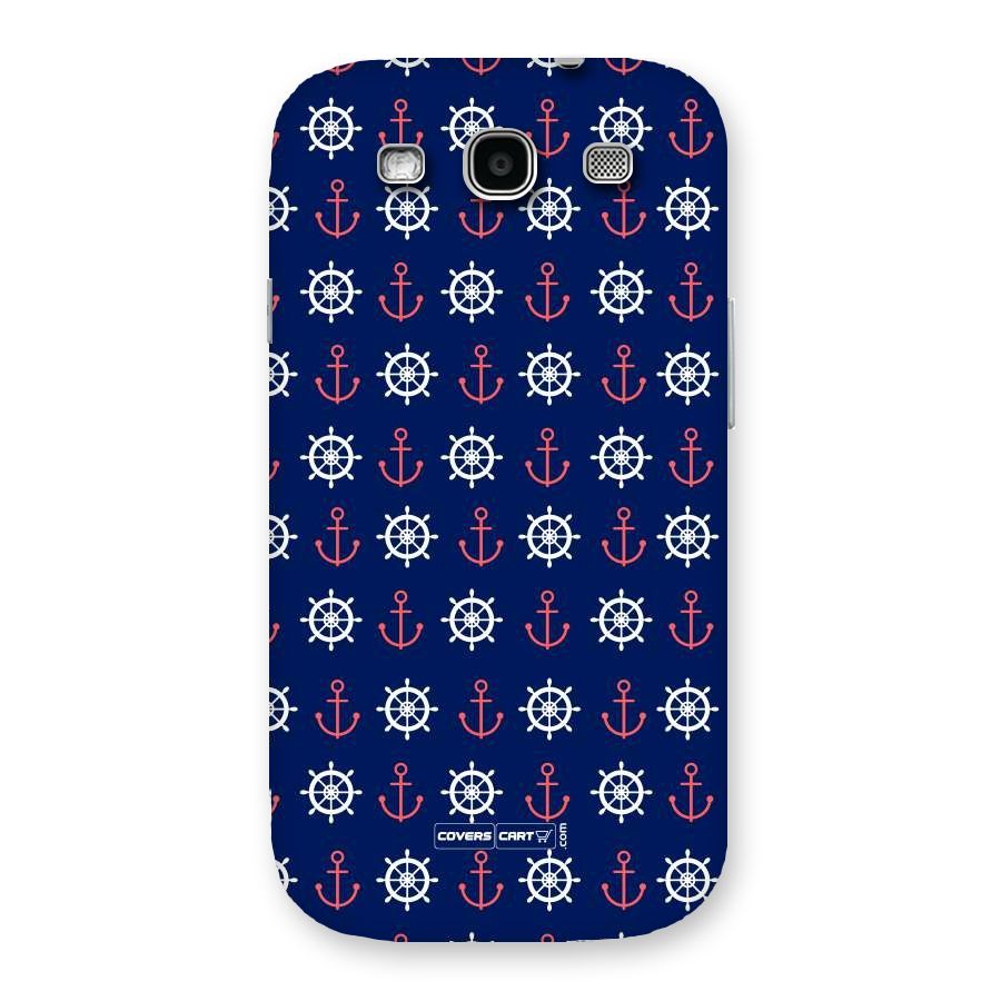 Anchor Pattern Blue Back Case for Galaxy S3